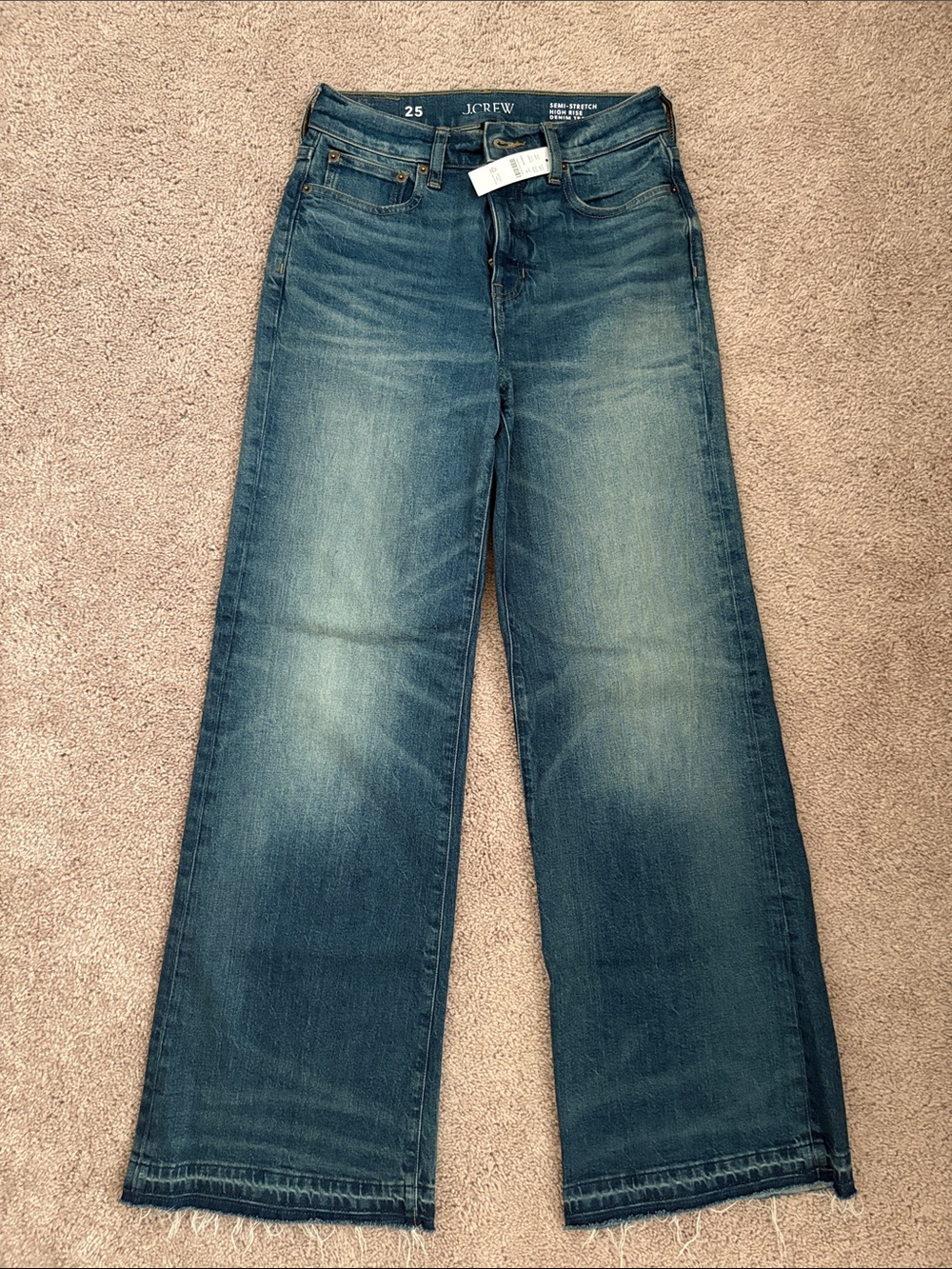 J.Crew High Rise Denim Trouser Jean, NWT, 25